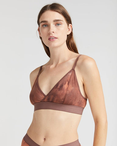 Minimal Coverage Bralette with Unpadded, Separate Triangle Cups in Ultra-Soft Modal Blend Fabric, Ladies, Richer Poorer, $34.00