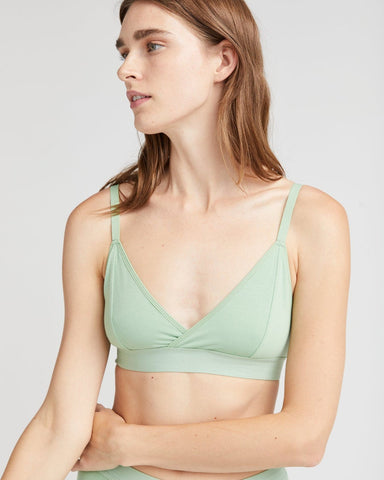 Minimal Coverage Bralette with Unpadded, Separate Triangle Cups in Ultra-Soft Modal Blend Fabric, Ladies, Richer Poorer, $34.00