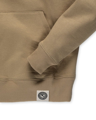 Classic Fit Sweatshirt with Roomy Hood, Front Pocket, and Rib Trim at Sleeve/Hem. Second Spin items are made from pre- and post-consumer textile waste - 86% Organic Cotton, 14% Recycled Cotton - Outerknown, $118.00