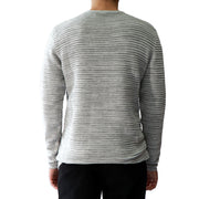 Lightweight Sweater in Signature Ottoman Ribbed Cotton Fabric with Twist Yarn, Hedge, $59