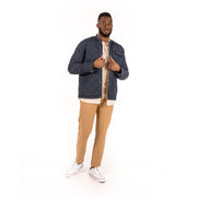 Bomber Jacket with Quilted Pattern and Snap Front Closures, Hedge, $130.00
