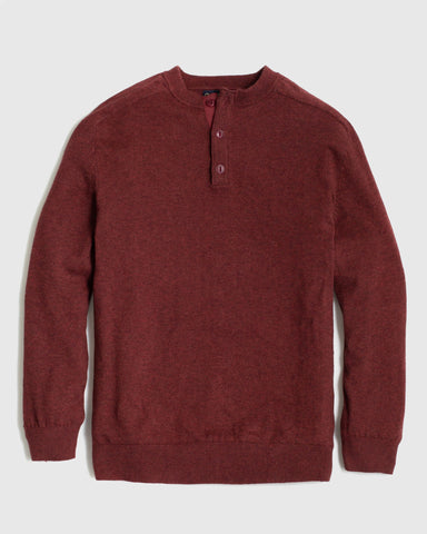 Casual yet Refined Lightweight Henley Sweater in Organic Cotton and Marino Wool Blend, United by Blue, $98