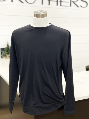 Slim Fit Curved Hem LS Tee in Super Soft and Lightweight Fabric, Hedge, $50