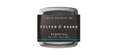 Solid Fragrance with a deep blend of Cedarwood and Mahogany offset with clean and bright notes of Neroli, Jasmine and Amber., Fulton&Roark, $60.00