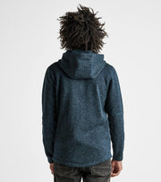 100% Polyester Brushed Back Fleece Zip Up Hoodie with Reverse Face Zippers, Roark, $88