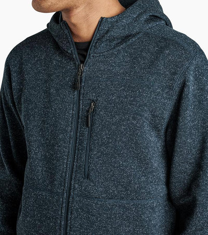 100% Polyester Brushed Back Fleece Zip Up Hoodie with Reverse Face Zippers, Roark, $88