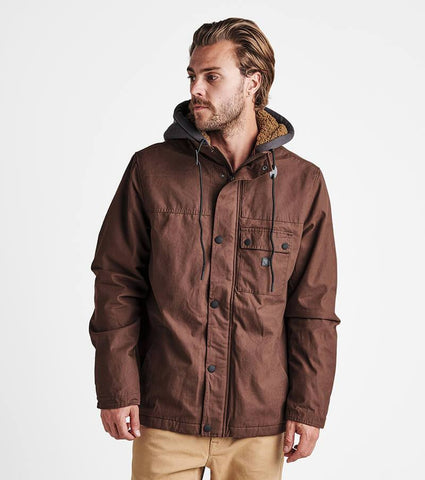 Jacket with Waxed Canvas Shell Fabric, Nordsman Wool Blend Flannel Lining, and Removeable Sherpa Lined Hood, Roark, $149.00