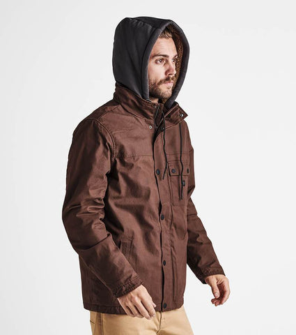 Jacket with Waxed Canvas Shell Fabric, Nordsman Wool Blend Flannel Lining, and Removeable Sherpa Lined Hood, Roark, $149.00