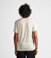 Lightweight Pocket Crew Tee with Contrast Shoulder and Pocket Stitching, Garment Dyed with Artifact Wash and made from 100% Organic Cotton, Roark, $33.00