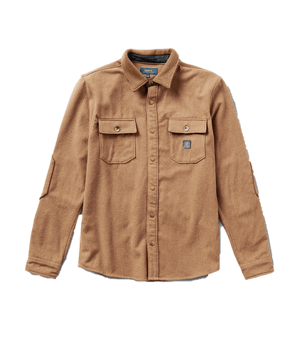 Brushed Wool Long Sleeve Button Up Flannel, Roark, $89