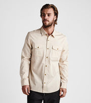 Lightweight Twill Shirt in Classic LS Fit. Garment Dyed Certified 100% Organic Cotton Shirt with Roark Artifact Buttons, Roark, $72.00