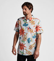 Airy, Tropical Printed Shirt in a Classic Fit with Single Chest Pocket, Roark, $78.00
