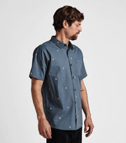 Comfortable, Classic Fit Shirt in Lightweight Dobby Weave Fabric with a Single Chest Pocket and Button-Down Collar, Roark, $72.00