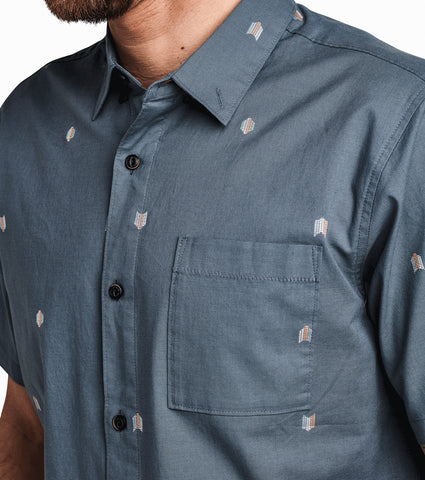 Comfortable, Classic Fit Shirt in Lightweight Dobby Weave Fabric with a Single Chest Pocket and Button-Down Collar, Roark, $72.00