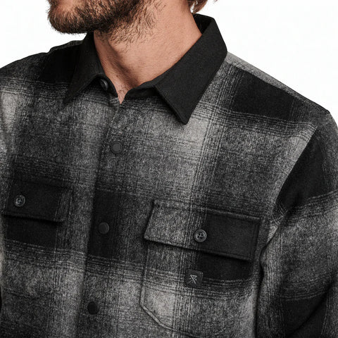 Iconic Roark Flannel Shirt with Snap Front and Button Chest Pockets with Signature Contrast Elbow Patches, Roark, $93.50