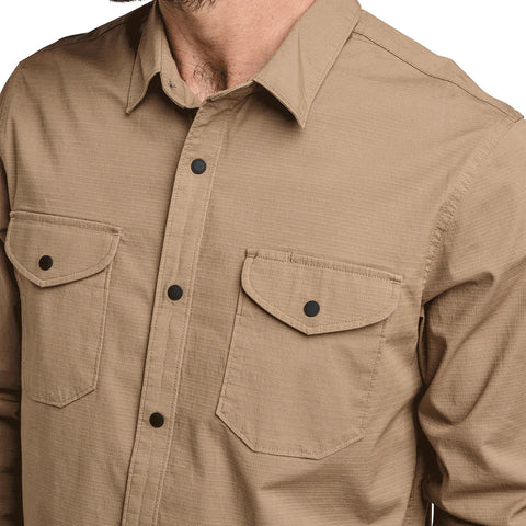 Rugged Shirt with Double Chest Pockets and Signature Back Yoke made from Cotton Stretch Micro Ripstop Material, Roark, $93.50