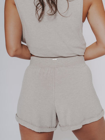 Luxury Lounge Shorts in Super Soft, Lightweight Fleece with High Waist and Cuff Hem, Ladies, The Normal Brand, $54.00
