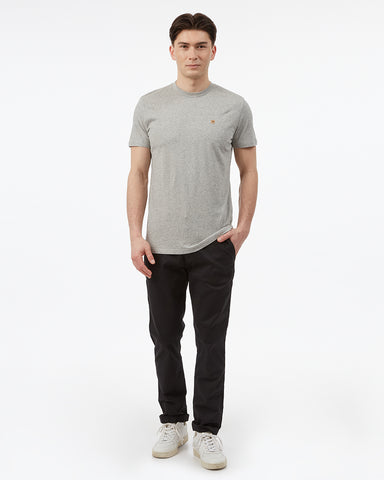 Regular Fit, Midweight Crewneck Tee with Cork Logo Chest Patch in Snow Flecked Jersey, tentree, $41.50