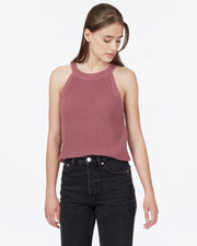 Halter-Style Sweater Tank with Ribbed Neck, Hem, and Armholes, tentree, $50.00